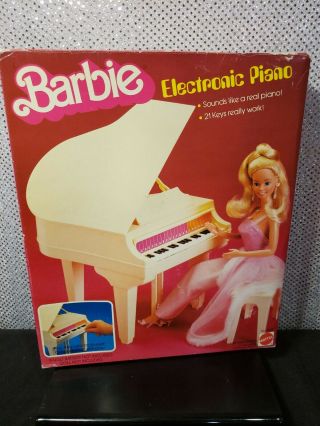 1981 Barbie Doll Electric Piano Mattel 5085 Nrfb