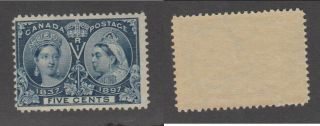 Mnh Canada 5 Cent Queen Victoria Diamond Jubilee Stamp 54 (lot 17271)