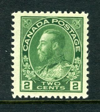 Canada Scott 107e - Nh - 2¢ Green Dry Print Admiral (. 073)