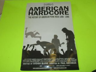 Vintage 2006 American Hardcore Movie Promo Poster Punk
