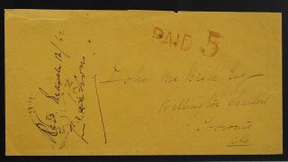 Ancaster Uc 1862 (mr11) Stampless Paid 5 First Cents Decimal To Toronto - Faults