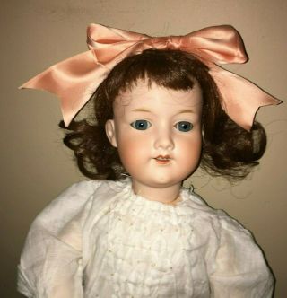 23 " Antique A M 390 Bisque Head Doll