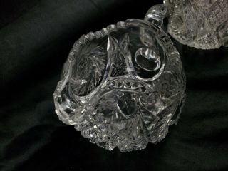 Antique American Brilliant Period Cut Glass / Creamer / APB / / 3.  5 
