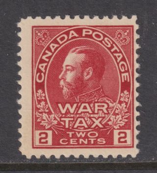 Canada Scott Mr2 F/vf Mnh 1915 2¢ Carmine Kgv Admiral War Tax Scv $60.  00