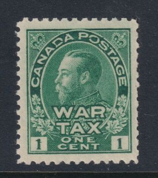 Canada Scott Mr1 1915 Vf Mnh 1¢ Green Kgv Admiral War Tax Stamp Scv $60.  00