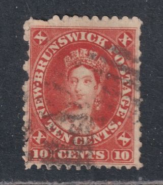 Brunswick Canada Sg 17 Scott 9 F/vf 1860 10¢ Red Queen Victoria