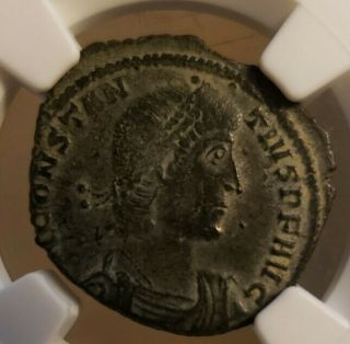 Roman Empire,  Constantius II,  AD 337 - 361,  Bl Centenionalis,  VF NGC 3