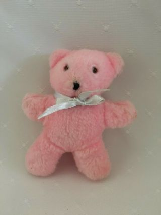 Pink My Child Doll Plush Bear 4 " Miniature 1985 Vintage Mattel Usa