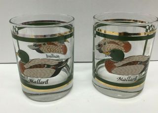 Vintage Libbey Mallard On The Rocks Glasses - Set Of 2