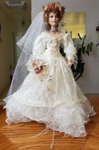 Donna Rubert Porcelain Doll Paradise Galleries Jessica Bride 26 " No Box Or Stand