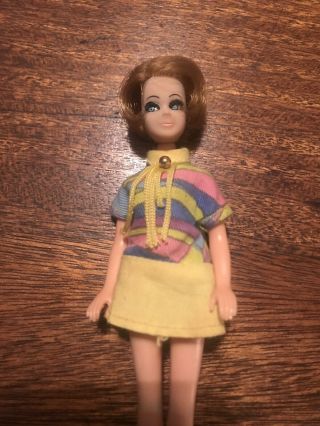 Vintage Topper Dawn Doll Jessica Features Cute Short Blond Hair Dress And Shoes