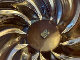 Mikasa Belle Epoque Clear Crystal Glass Wave Swirl Bowl Centerpiece Dish 14 