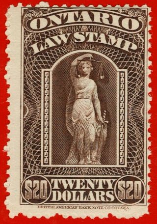 Canada Revenue Ontario Law Stamp Van Dam Ol64 Blue 
