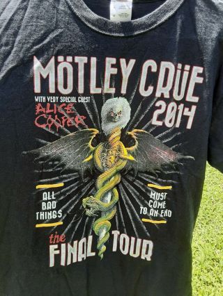 Motley Crue Final Tour 2014 Concert T Shirt