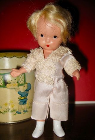 Pudgy Jtd White Boots Little Boy NASB Bisque Storybook Doll Nancy Ann 2