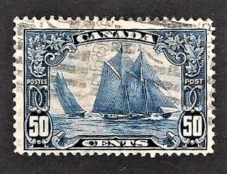 Canada Sc 158 50c Bluenose Dark Blue Sound As Pictured (cn45)