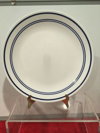 Corelle Vitrelle Classic Cafe Blue Set of 2 Dinner Plates White Blue 10 1/2 