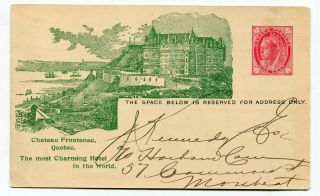 Canada Postal Stationery - Cpr Railway View Postcard - Chateau Frontenac Cpr4a