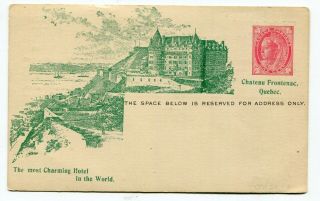 Canada Postal Stationery - Cpr Railway View Postcard - Chateau Frontenac Cpr3a