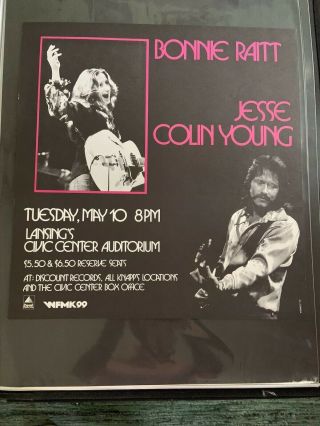 Bonnie Raitt,  Jesse Colin Young,  Concert Poster