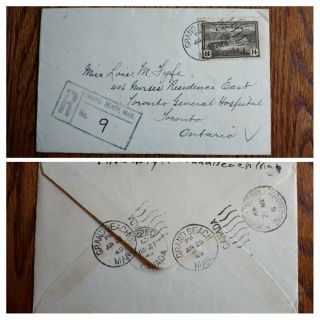 Very Rare 1949 Canada " Registered " Cover,  Letter From Grand Beach Manitoba