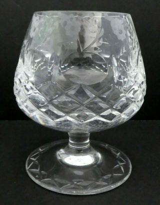 Rogaska Gallia Lead Crystal Brandy Snifter Etched Glass Yugoslavia