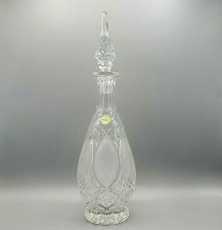 Vintage Princess House Decanter 776 W Germany 24 Lead Crystal,  Frosted 15.  5 "