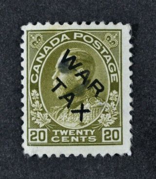 Canada,  Kgv,  1915,  20c.  Olive - Green War Tax Value,  Sg 226,  Fiscally Used?