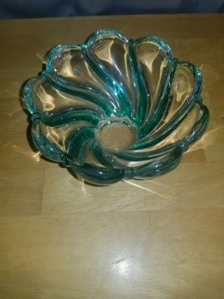 Mikasa Crystal Glass Peppermint Bowl And Plate 3