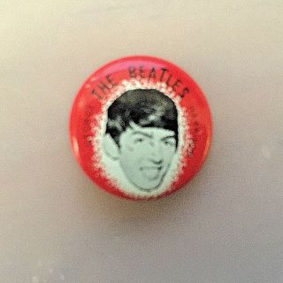 Vintage 1964 The Beatles Pin Button - George Harrison (4840)