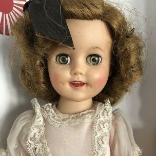 Vintage Shirley Temple Doll,  1950s Ideal Vinyl Doll 14.  5 " Tall