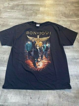 Bon Jovi 2011 Tour Concert Band T - Shirt Size Xl 2 - Sided Tour Dates Jon