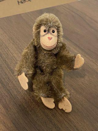 Vtg Steiff Brown Mohair Jocko Monkey Miniature Fully Jointed 5