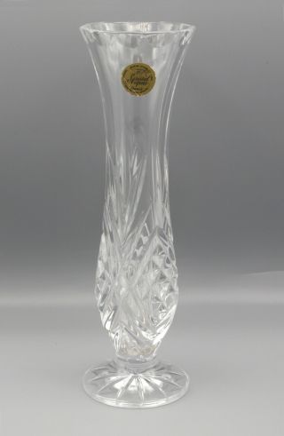 Vintage Cristal D Arques France 24 Lead Crystal Bud Flower Vase - W Sticker