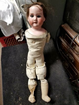 Antique 20 " Floradora Germany Made Porcelain Head Leather Body Doll A - 4 - M