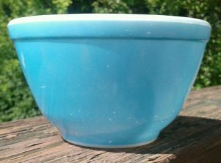 Vintage Pyrex Blue 401 Small Mixing Bowl Primary Colors 1 1/2 Pt.
