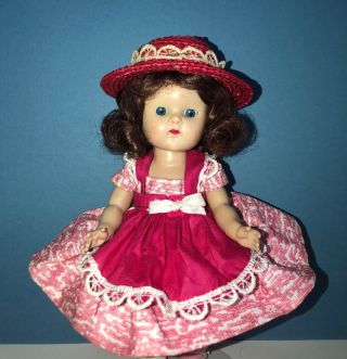 Vintage Vogue Ginny Doll in her 1954 Medford Tagged My Tiny Miss Dress 3