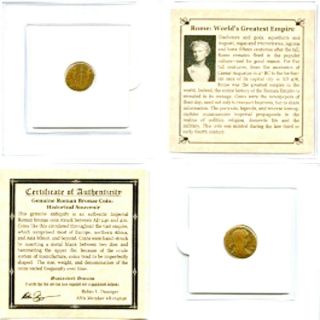 Authentic Ancient Rome,  The World’s Greatest Empire Coin Mini Album & Certificate