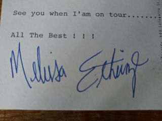 Melissa Etheridge - Signed Postcard - Never Enough - 1992 Autograph