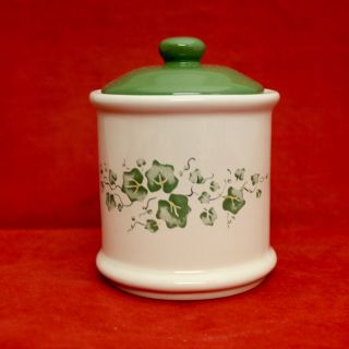 Corelle Corning Callaway Ivy Tea Canister W/ Lid 4 Inch Jay Imports