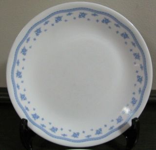 6 VINTAGE CORELLE MORNING BLUE FLOWERS 8 1/2” LUNCH PLATES 2