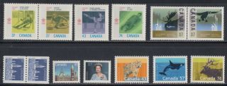 Canada Xf Mnh 1985 Selection Of 22 Stamps $9.  33 Face Value