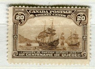 Canada; 1905 Early Quebec Issue Fine 20c.  Value