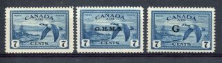 Canada Scott C9,  Co1 & Co2 - Nh - Air Mail & Overprint Officials (. 181)