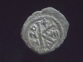 AE Half Follis of Byzantine Emperor Maurice Tiberius,  582 - 602 AD,  AC0103 2