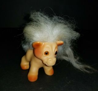 Vintage 1964 Dam Things Troll Doll Pony/horse Rare White Hair