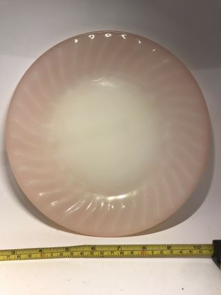 Vintage Fire King Pink Swirl Luster 9” Plate Made In Usa