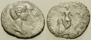 015.  Roman Silver Coin.  Julia Domna.  Ar Denarius.  Rome.  Venus.  Afine