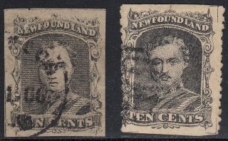 Newfoundland 1865 10 Cent Prince Albert,  Fournier Spiro Old Forgery,  Counterfeit