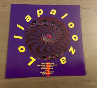 Vintage 1991 5x5” Lollapalooza Promo Postcard Flyer Janes Addiction Nin Butthole